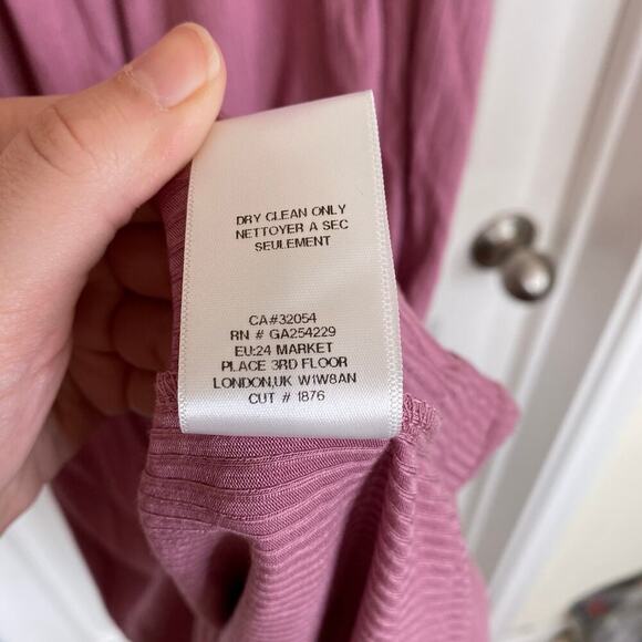 NWT ANTHROPOLOGIE Dolan Alissa Maxi Dress Pink Mauve Size XS Ribbed Casual New - Picture 9 of 10